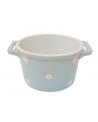 Горшочек в ручками Pastel blue with dots 13 см